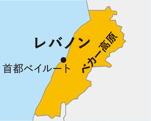レバノン地図