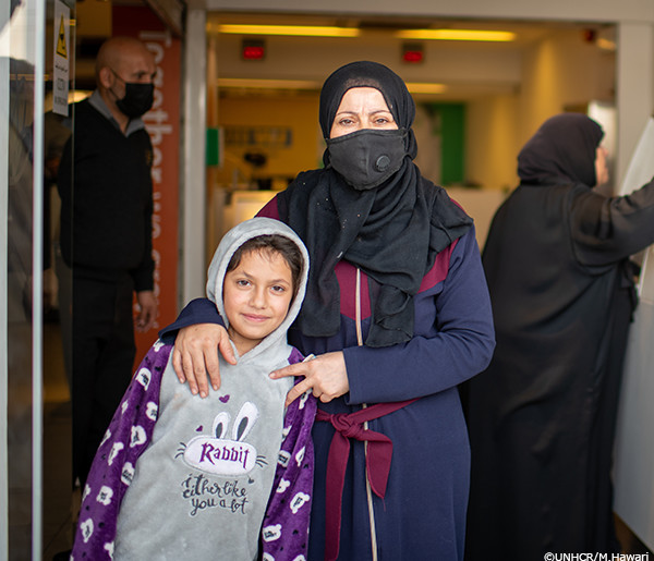 シリア難民の母子
